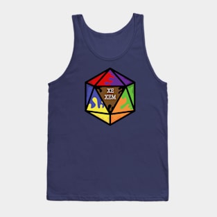 Rainbow Pronoun Pride D20 Xe/Xem Tank Top